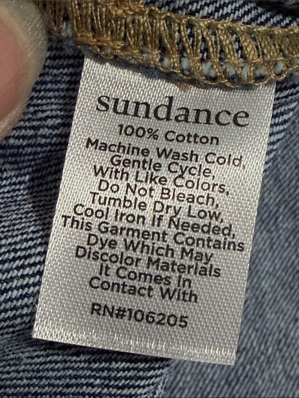 Sundance Poppy Denim Midi Dress Sleeveless Belted Size 8 Western Boho Festival - Picture 13 of 15